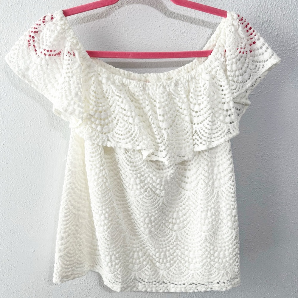 Lilly Pulitzer White Lace Blouse